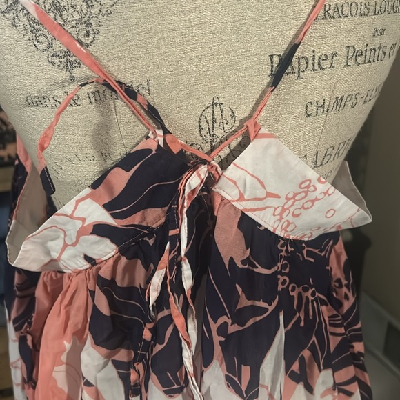 Ann Taylor LOFT Beach Coral and Navy Coverup Dress - XXL - Picture 5 of 7